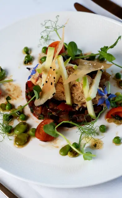 Seasonal Dishes Crafted by Head Chef from The Garden Room at Priory Wareham. Fine Dining Restaurant in Wareham Dorset