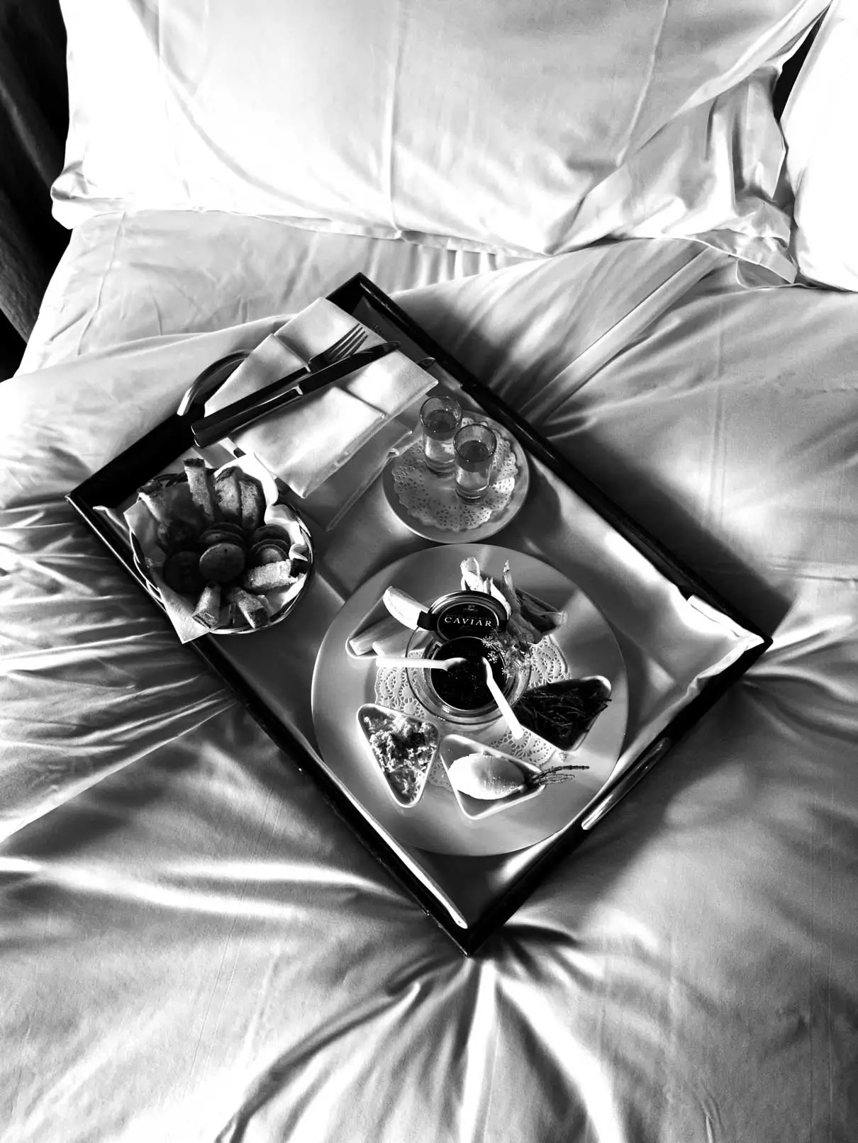 Caviar Room Service at the Priory Wareham Hotel