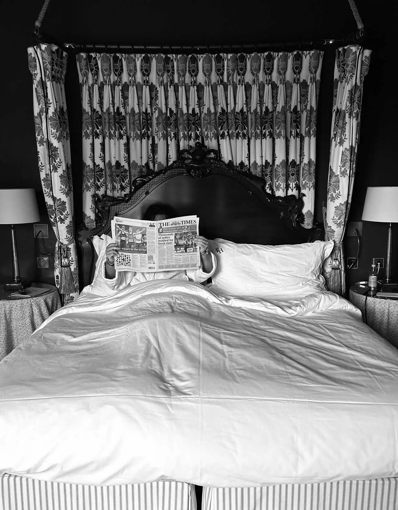 Breakfast and a Paper in Bed at the Priory Wareham Hotel