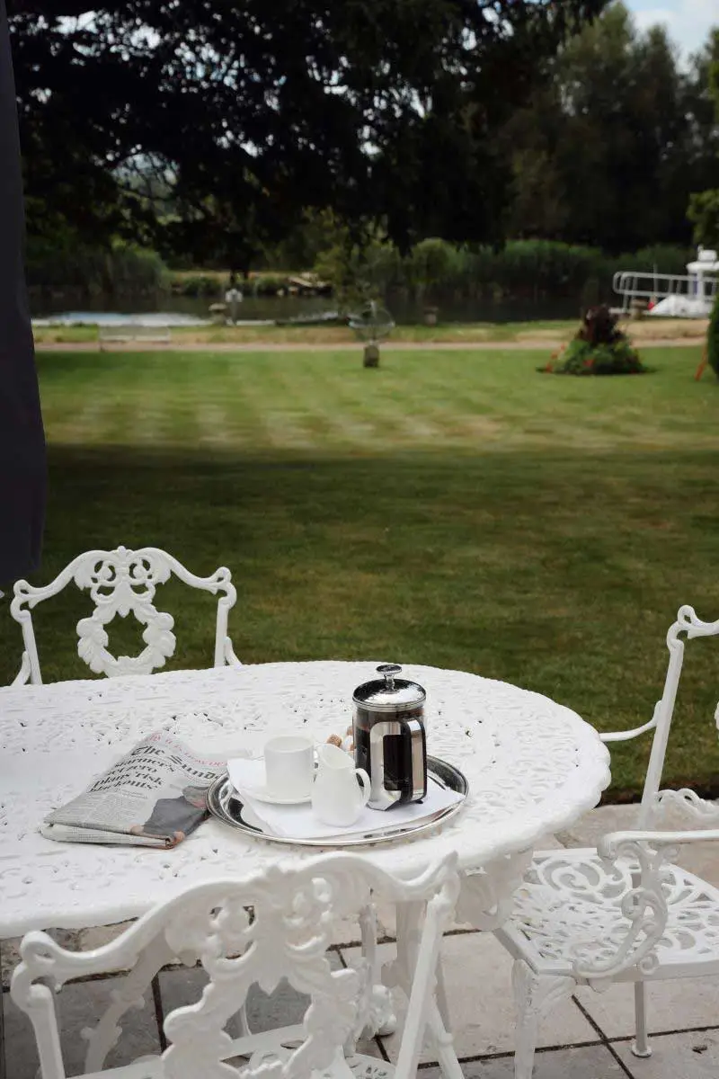 Coffee with a view at Priory Wareham Hotel, Restaurant and Bar